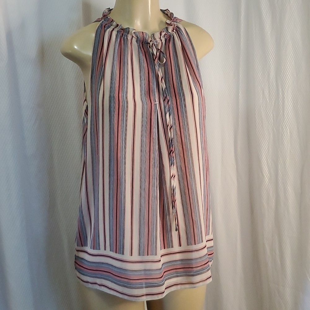 Max Studio Striped Sleeveless Halter Top Size M